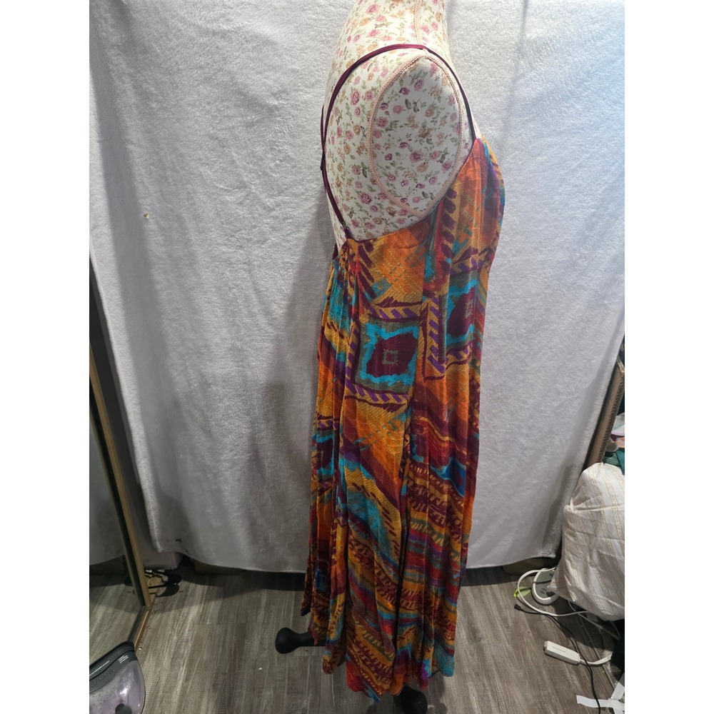 Free People Sahara Desert Maxi Western Cowgirl Boho Handkerchief Hem Retro Indie - Picture 4 of 7
